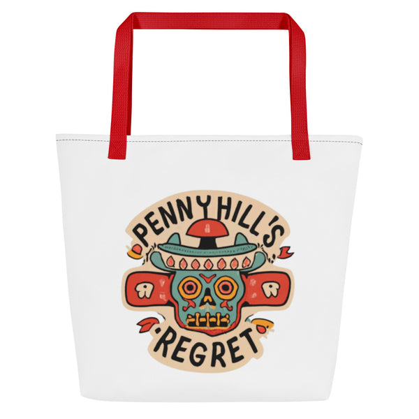 Mex DEATH All-Over Print Large Tote Bag - Pennyhill's Regret