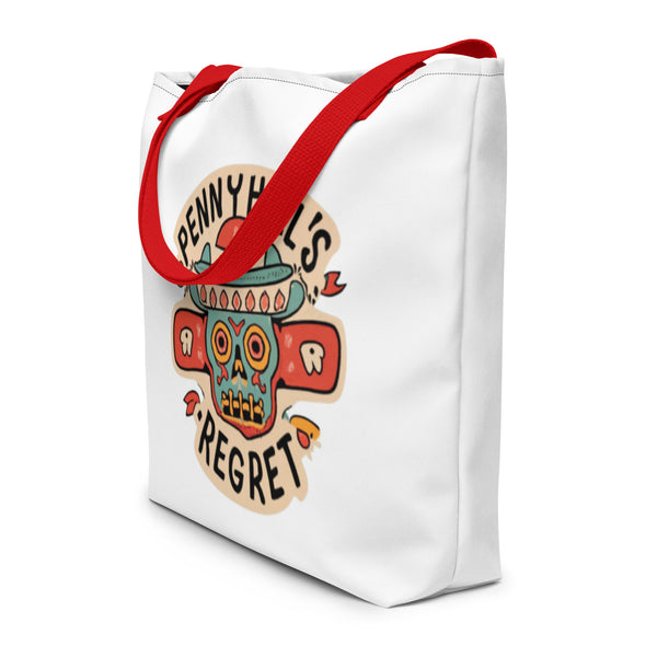 Mex DEATH All-Over Print Large Tote Bag - Pennyhill's Regret