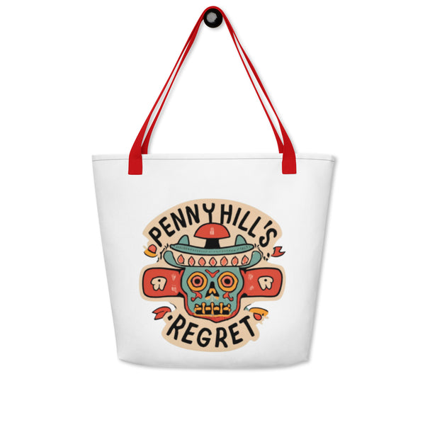 Mex DEATH All-Over Print Large Tote Bag - Pennyhill's Regret