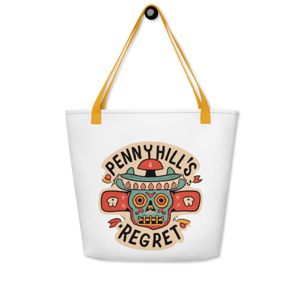 Mex DEATH All-Over Print Large Tote Bag - Pennyhill's Regret