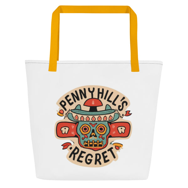 Mex DEATH All-Over Print Large Tote Bag - Pennyhill's Regret
