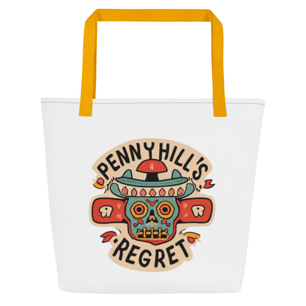 Mex DEATH All-Over Print Large Tote Bag - Pennyhill's Regret