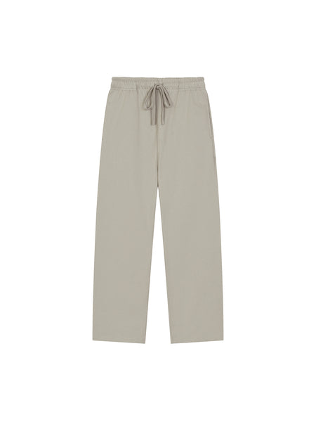 Solid Color Straight-Leg Sweatpants