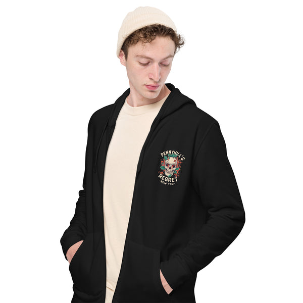 Unisex basic zip hoodie - Pennyhill's Regret