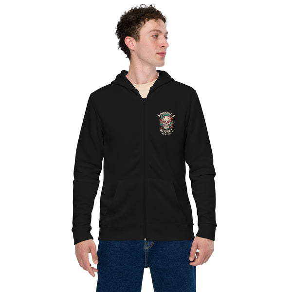 Unisex basic zip hoodie - Pennyhill's Regret