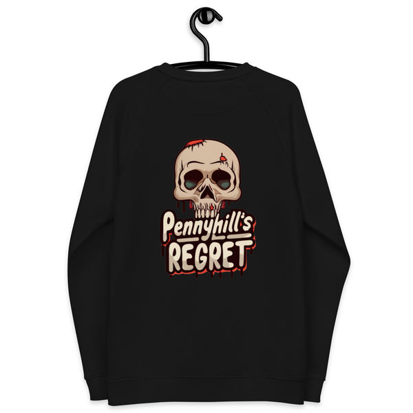 Dead look Unisex organic raglan sweatshirt - Pennyhill's Regret