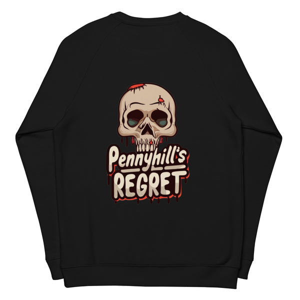 Dead look Unisex organic raglan sweatshirt - Pennyhill's Regret