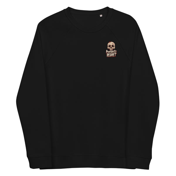 Dead look Unisex organic raglan sweatshirt - Pennyhill's Regret