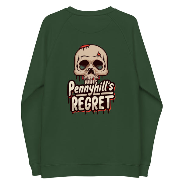 Dead look Unisex organic raglan sweatshirt - Pennyhill's Regret