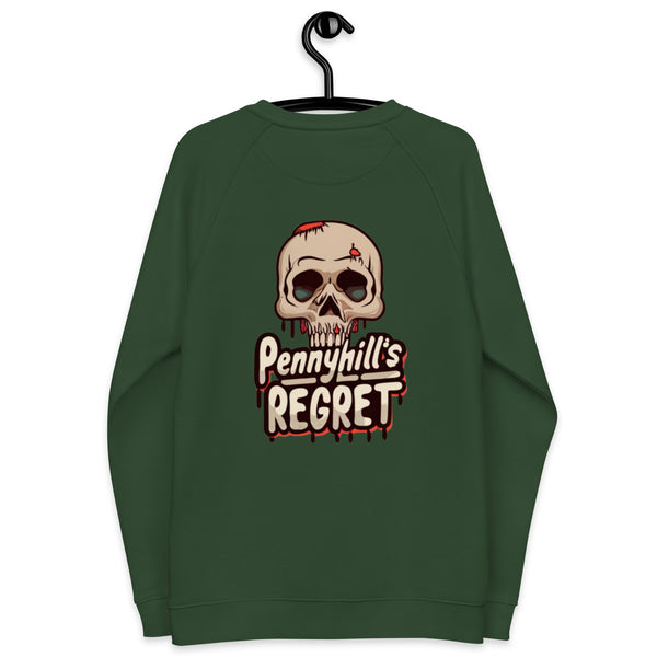Dead look Unisex organic raglan sweatshirt - Pennyhill's Regret