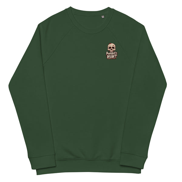 Dead look Unisex organic raglan sweatshirt - Pennyhill's Regret