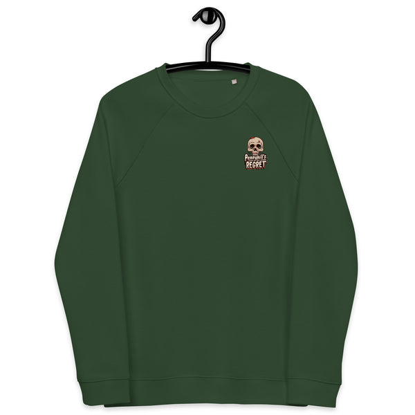 Dead look Unisex organic raglan sweatshirt - Pennyhill's Regret