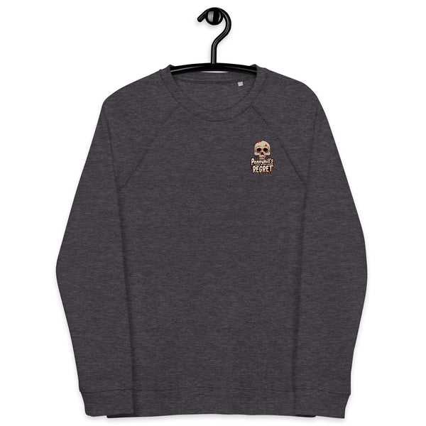Dead look Unisex organic raglan sweatshirt - Pennyhill's Regret