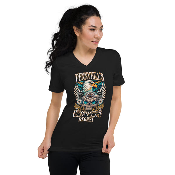 Motor Unisex Short Sleeve V-Neck T-Shirt - Pennyhill's Regret