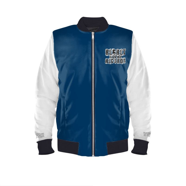 Regret Squad Records Navy Mens Bomber - Pennyhill's Regret