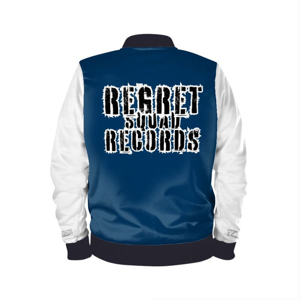 Regret Squad Records Navy Mens Bomber - Pennyhill's Regret