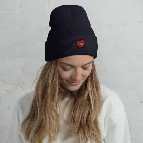 Broken Heart Cuffed Beanie - pennyhillsregret