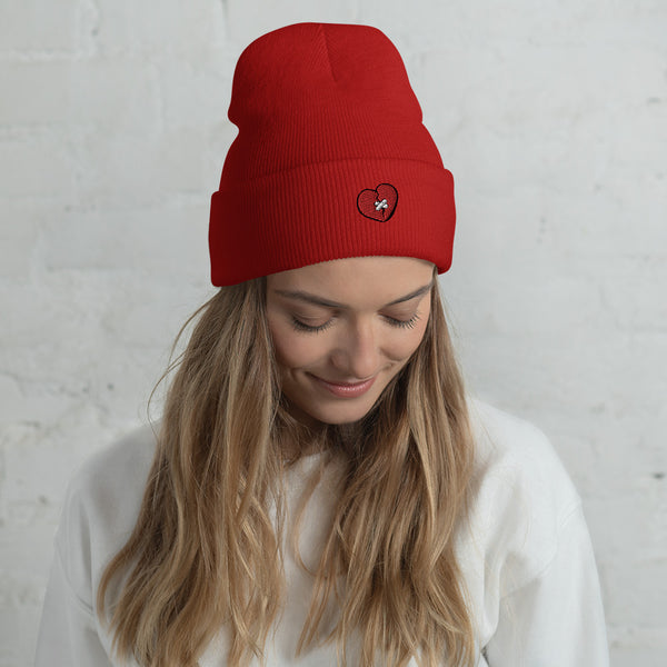 Broken Heart Cuffed Beanie - pennyhillsregret