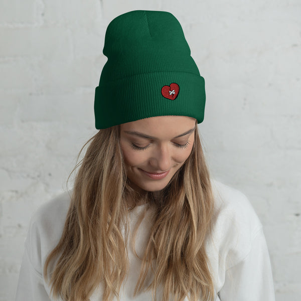 Broken Heart Cuffed Beanie - pennyhillsregret