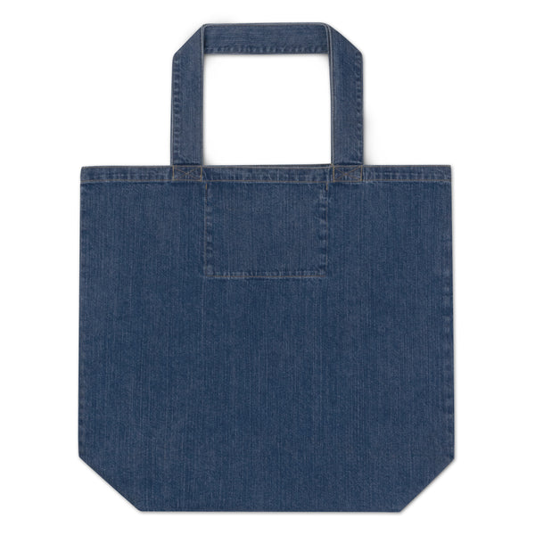 Pennyhill's Regret broken heart Organic denim tote bag - pennyhillsregret