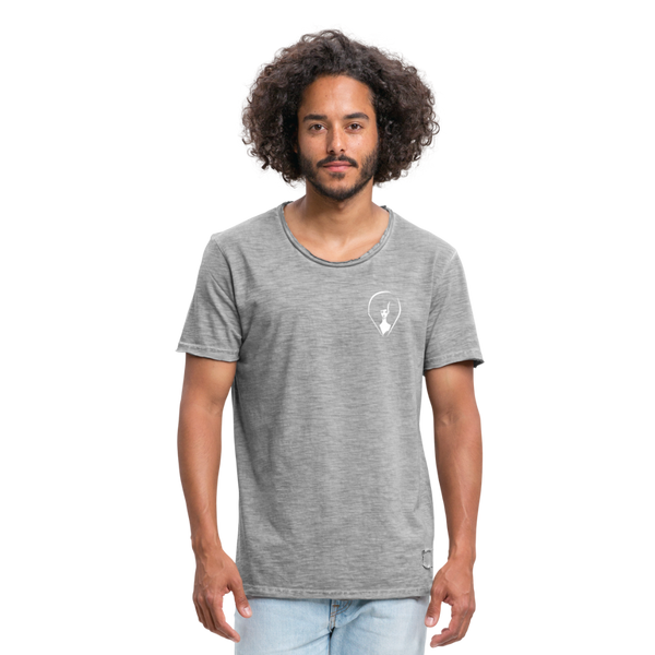 Pennyhills Regret 23 Logo Men’s Vintage T-Shirt - vintage grey