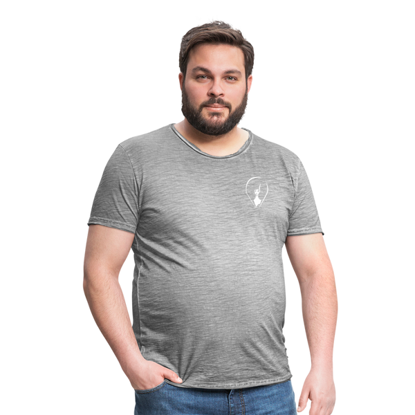 Pennyhills Regret 23 Logo Men’s Vintage T-Shirt - vintage grey