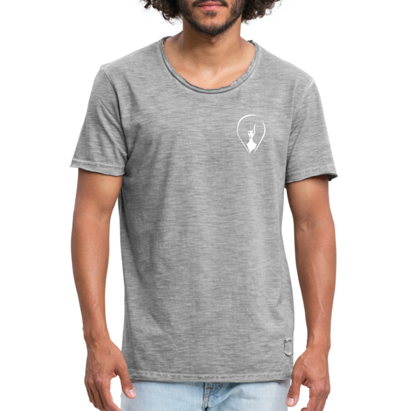 Pennyhills Regret 23 Logo Men’s Vintage T-Shirt - vintage grey