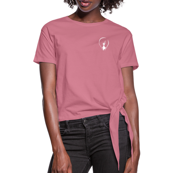 Pennyhill's Regret 23 New Logo Women’s Knotted T-Shirt - mauve