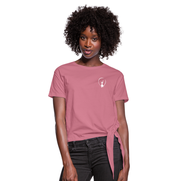 Pennyhill's Regret 23 New Logo Women’s Knotted T-Shirt - mauve