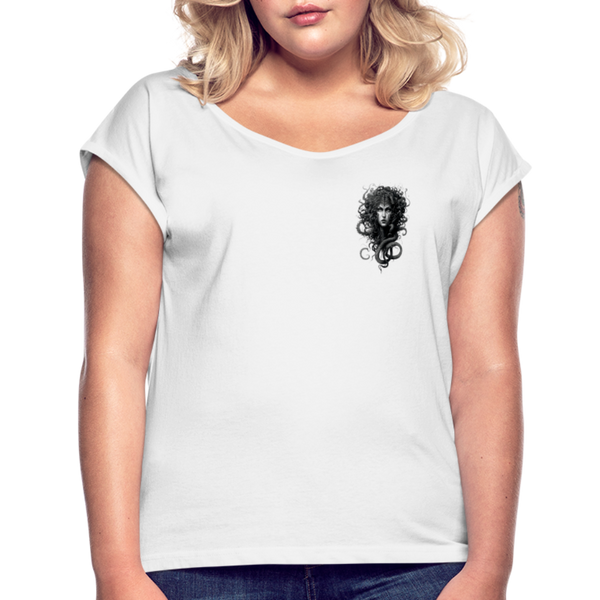 Pennyhill's Regret Blind Women’s T-Shirt with rolled up sleeves - white