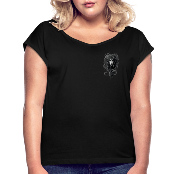 Pennyhill's Regret Blind Women’s T-Shirt with rolled up sleeves - black