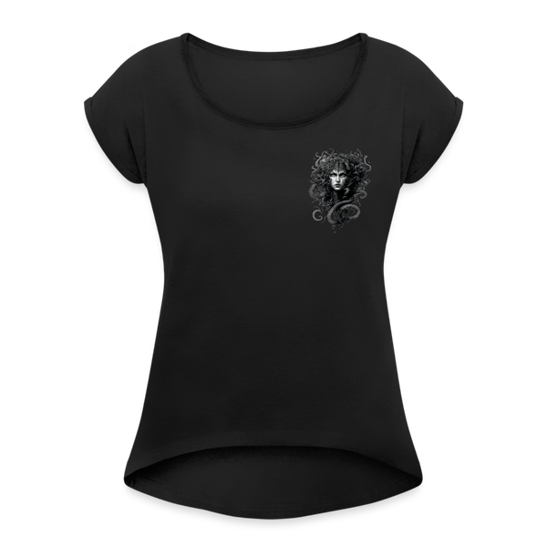 Pennyhill's Regret Blind Women’s T-Shirt with rolled up sleeves - black
