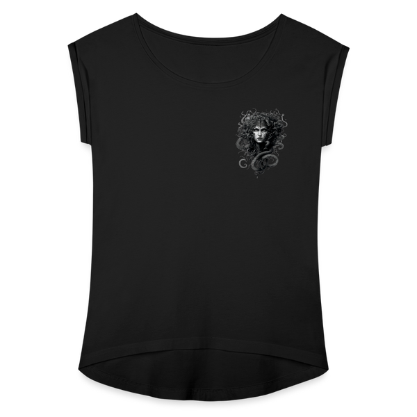 Pennyhill's Regret Blind Women’s T-Shirt with rolled up sleeves - black
