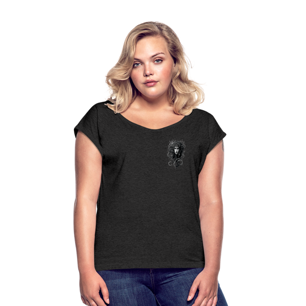 Pennyhill's Regret Blind Women’s T-Shirt with rolled up sleeves - heather black
