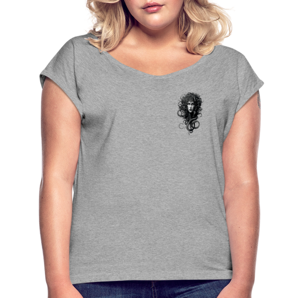 Pennyhill's Regret Blind Women’s T-Shirt with rolled up sleeves - heather grey