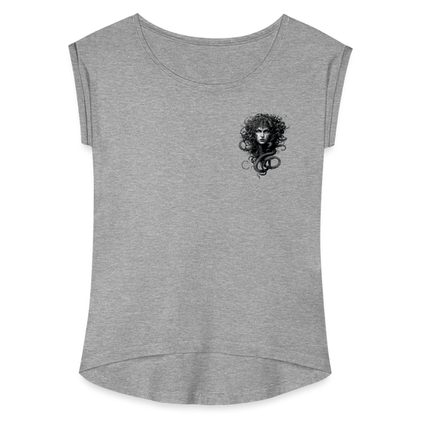 Pennyhill's Regret Blind Women’s T-Shirt with rolled up sleeves - heather grey