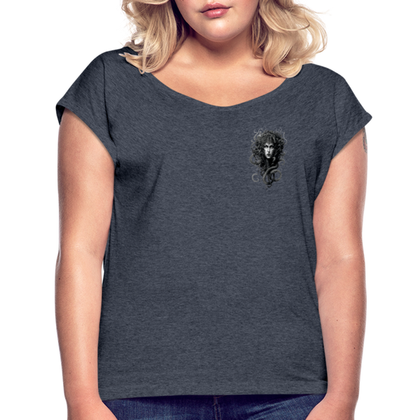 Pennyhill's Regret Blind Women’s T-Shirt with rolled up sleeves - heather navy