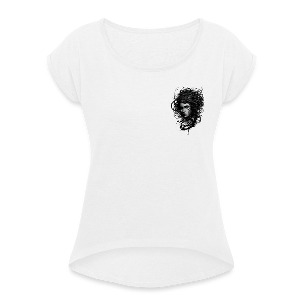 Pennyhill's Regret Blind 2 Women’s T-Shirt with rolled up sleeves - white