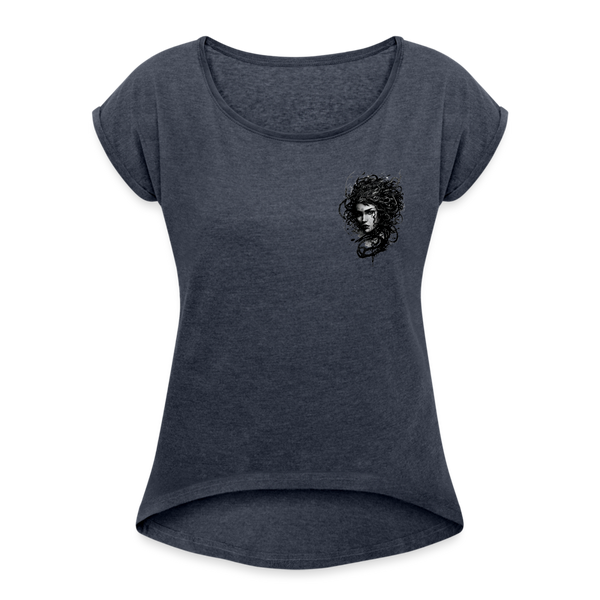 Pennyhill's Regret Blind 2 Women’s T-Shirt with rolled up sleeves - heather navy