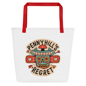 Mex DEATH All-Over Print Large Tote Bag - Pennyhill's Regret