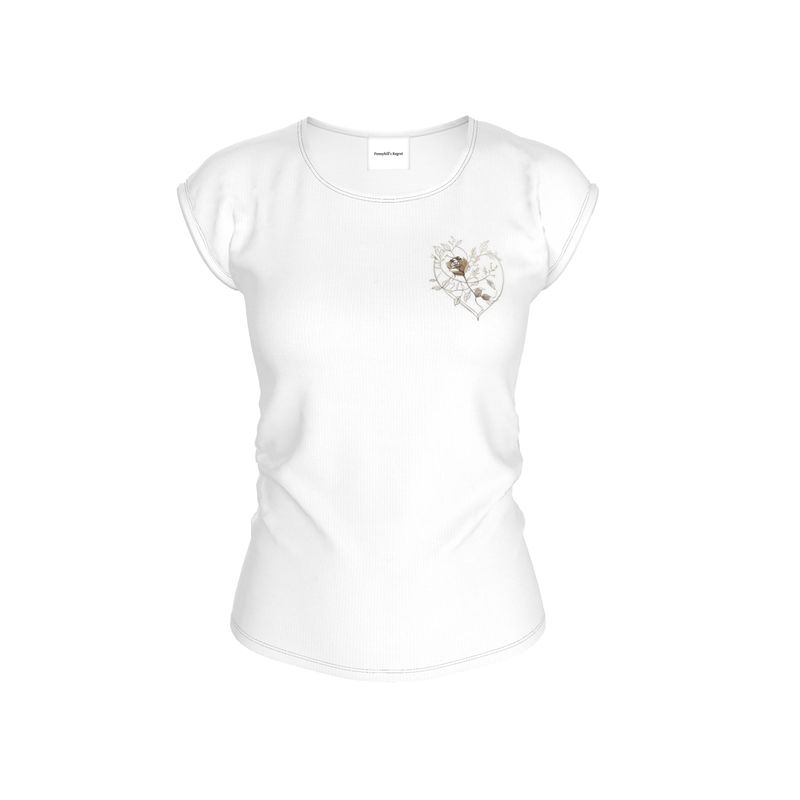 Ladies Loose Fit T-Shirt Heart & Rose - Pennyhill's Regret