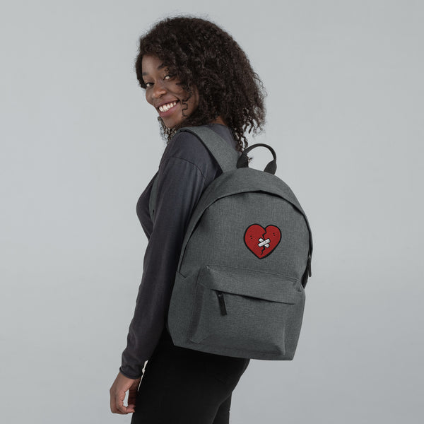 Heart Embroidered Backpack - pennyhillsregret