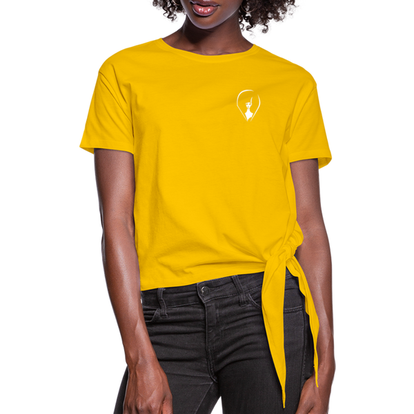Pennyhill's Regret 23 New Logo Women’s Knotted T-Shirt - sun yellow