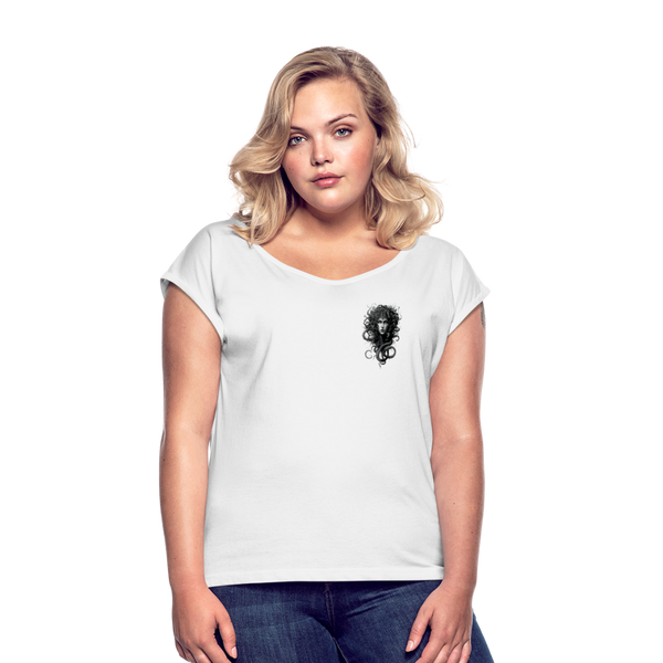 Pennyhill's Regret Blind Women’s T-Shirt with rolled up sleeves - white