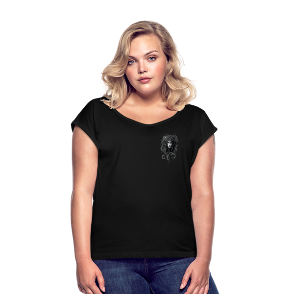Pennyhill's Regret Blind Women’s T-Shirt with rolled up sleeves - black