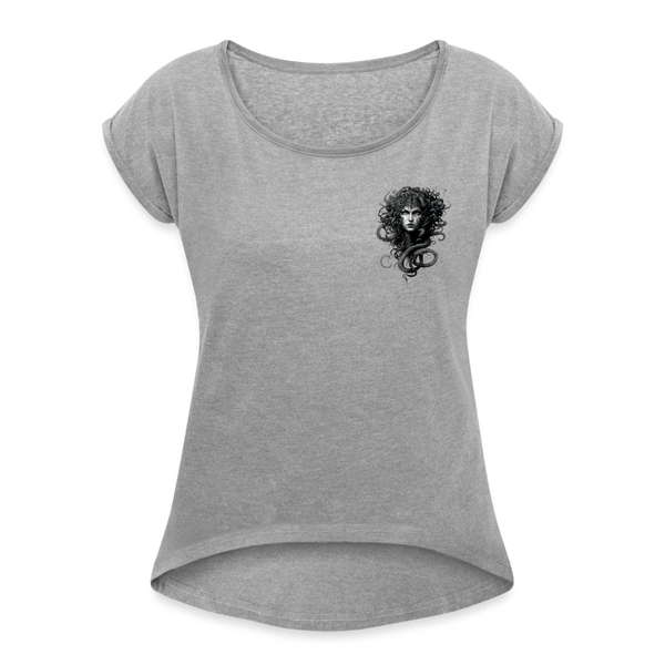 Pennyhill's Regret Blind Women’s T-Shirt with rolled up sleeves - heather grey