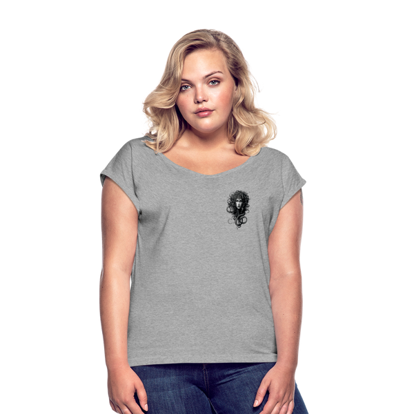Pennyhill's Regret Blind Women’s T-Shirt with rolled up sleeves - heather grey