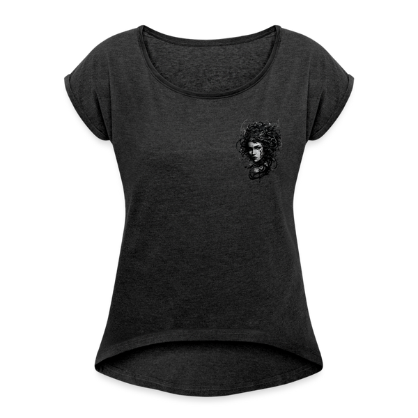 Pennyhill's Regret Blind 2 Women’s T-Shirt with rolled up sleeves - heather black