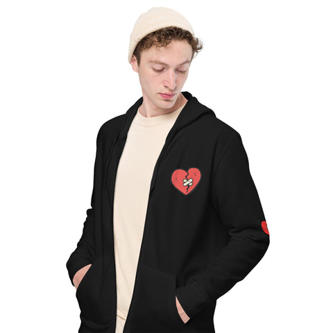 Pennyhill's Regret Heart Unisex basic zip hoodie - pennyhillsregret